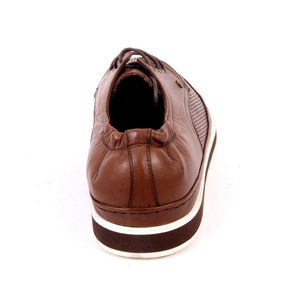 ROBERTO SERPENTINI 1826a Brown Perforated Leather Lace-Up Shoes main image 8